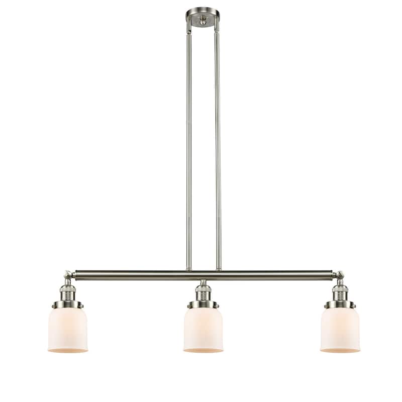 Innovations Lighting Small Bell 3 Light 38" Wide Linear Chandelier