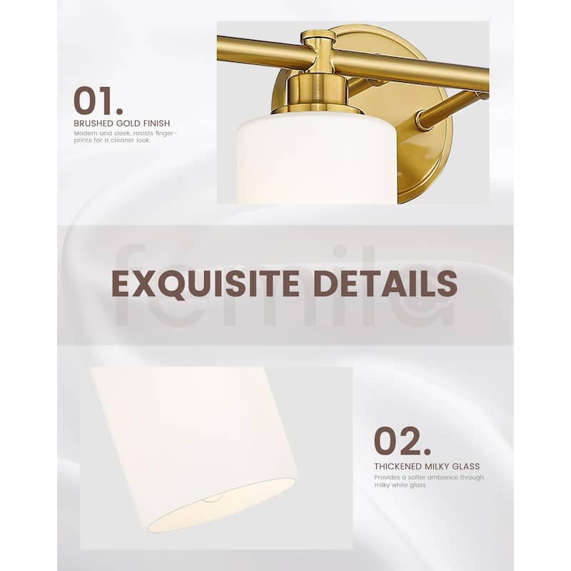 2/3/4/5-Light Bathroom Vanity Light with Clear Glass Shade