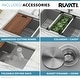 preview thumbnail 4 of 10, Ruvati 33 x 22 inch Workstation 60/40 Double Bowl Topmount 16 Gauge Stainless Steel Kitchen Sink - Silver - 33"x22"