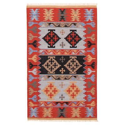 Ankara Red Kilim 5'0" x 8'1" - 5'0 x 8'1