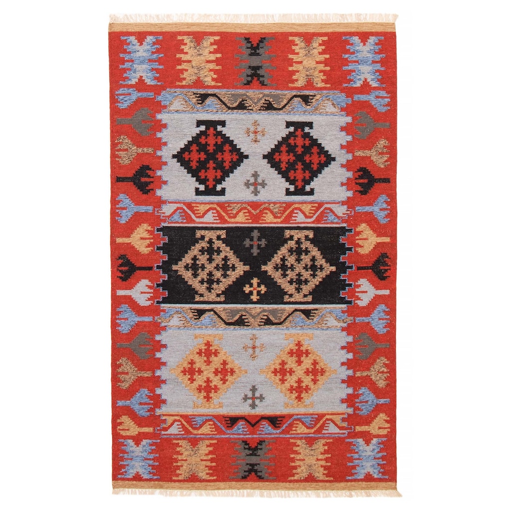 Ankara Red Kilim 5'0" x 8'1" - 5'0 x 8'1