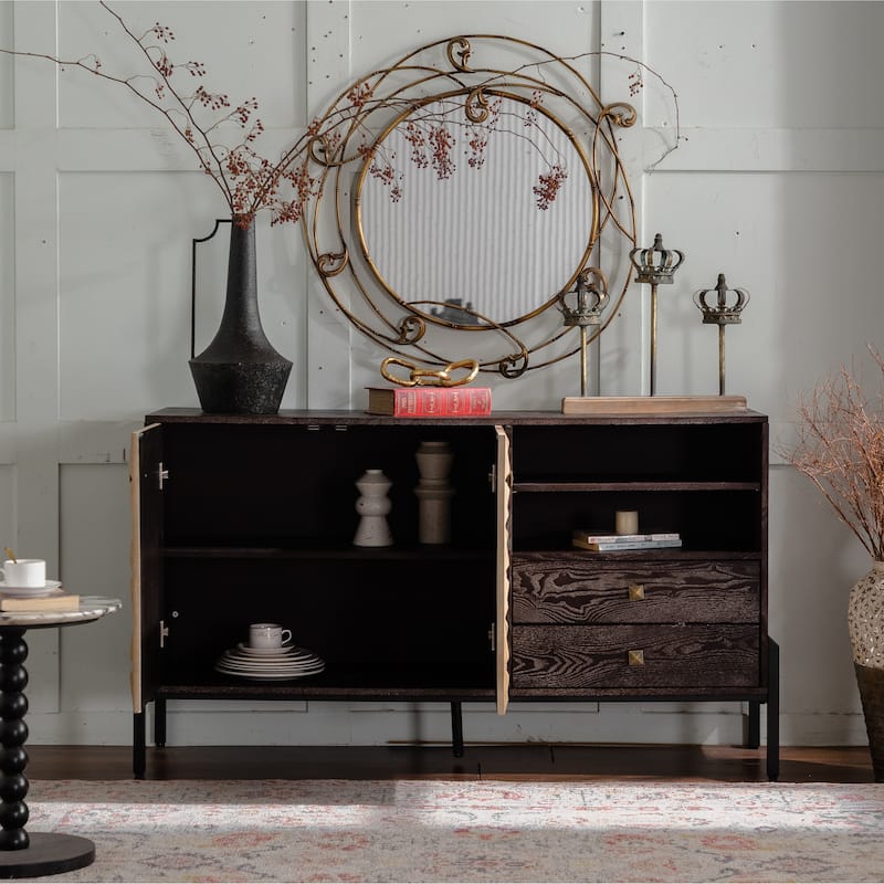 56.30" Mid-Century Modern Sideboard Cabinet