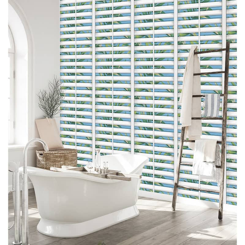 Harry & Grace Richwood Faux Shutters Peel and Stick Wallpaper - 20.5 in. W x 18 ft. L