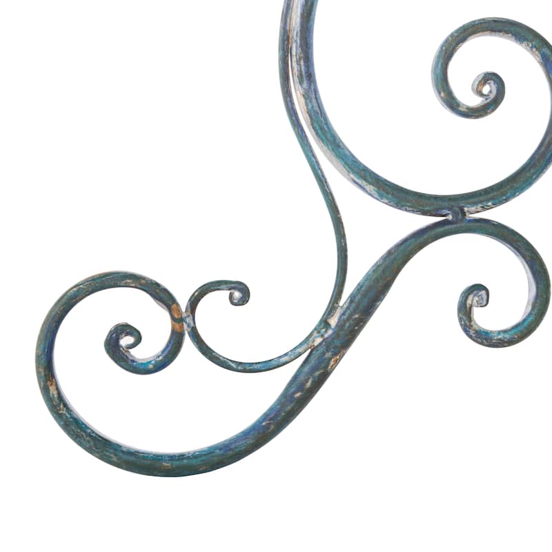 SAFAVIEH Outdoor Amya Victorian Scroll Iron Bird Bath - 16.5" W x 14.6" L x 29.1" H - 17"W x 15"D x 29"H