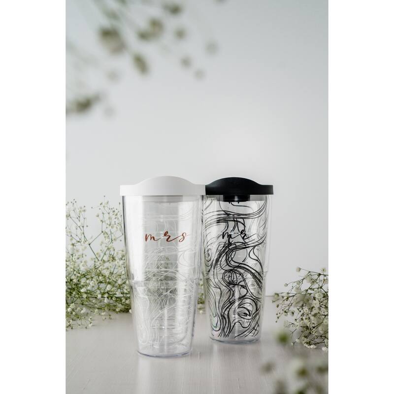 Tervis Bride and Groom Mr and Mrs Made in USA Double Walled Insulated Travel Tumbler, Mrs