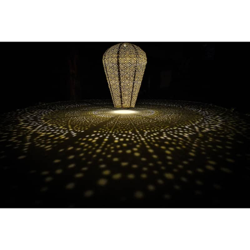 Balloon LED Lighted Bazaar Lantern - 25.75" - Taupe Brown