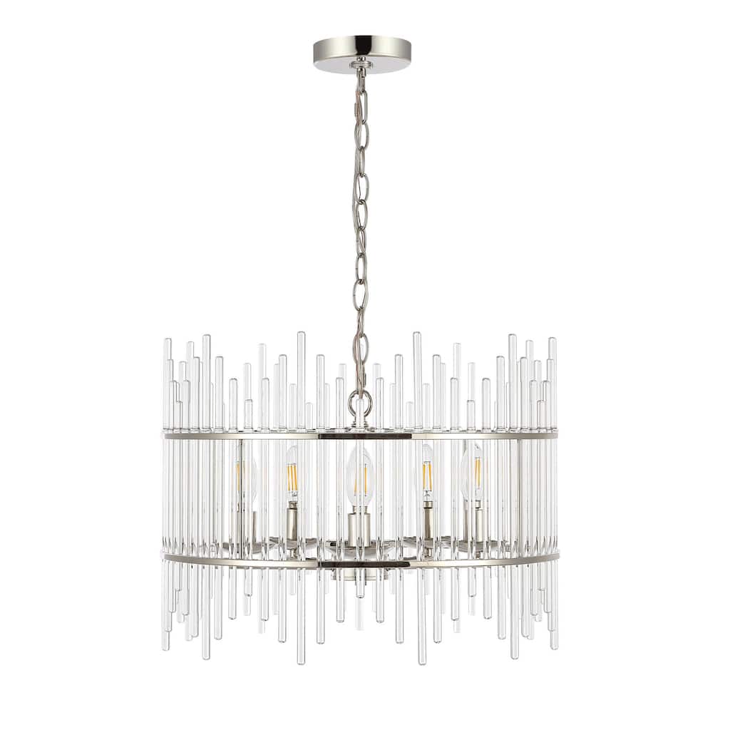 Mordern Glass Rod Chandelier With 5 Light