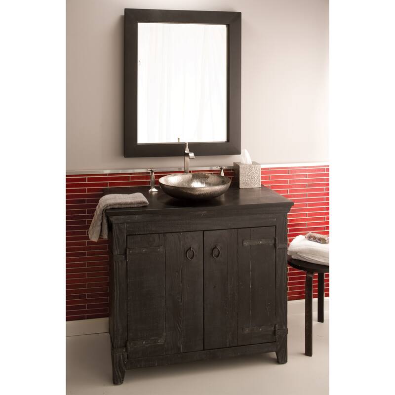 Native Trails Cuzco Rectangular 34"H x 27-1/2"W Beveled Steel Mirror
