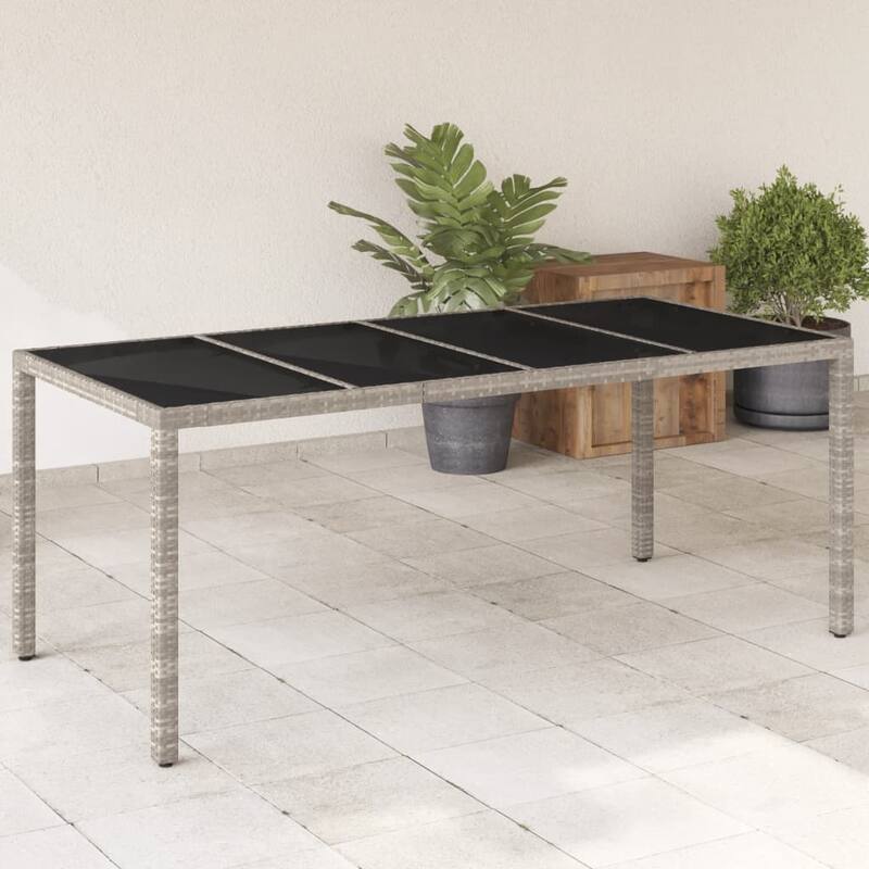 vidaXL Patio Table Poly Rattan Garden Outdoor Table Furniture Multi Colors - 35.4 x 74.8 x 29.5
