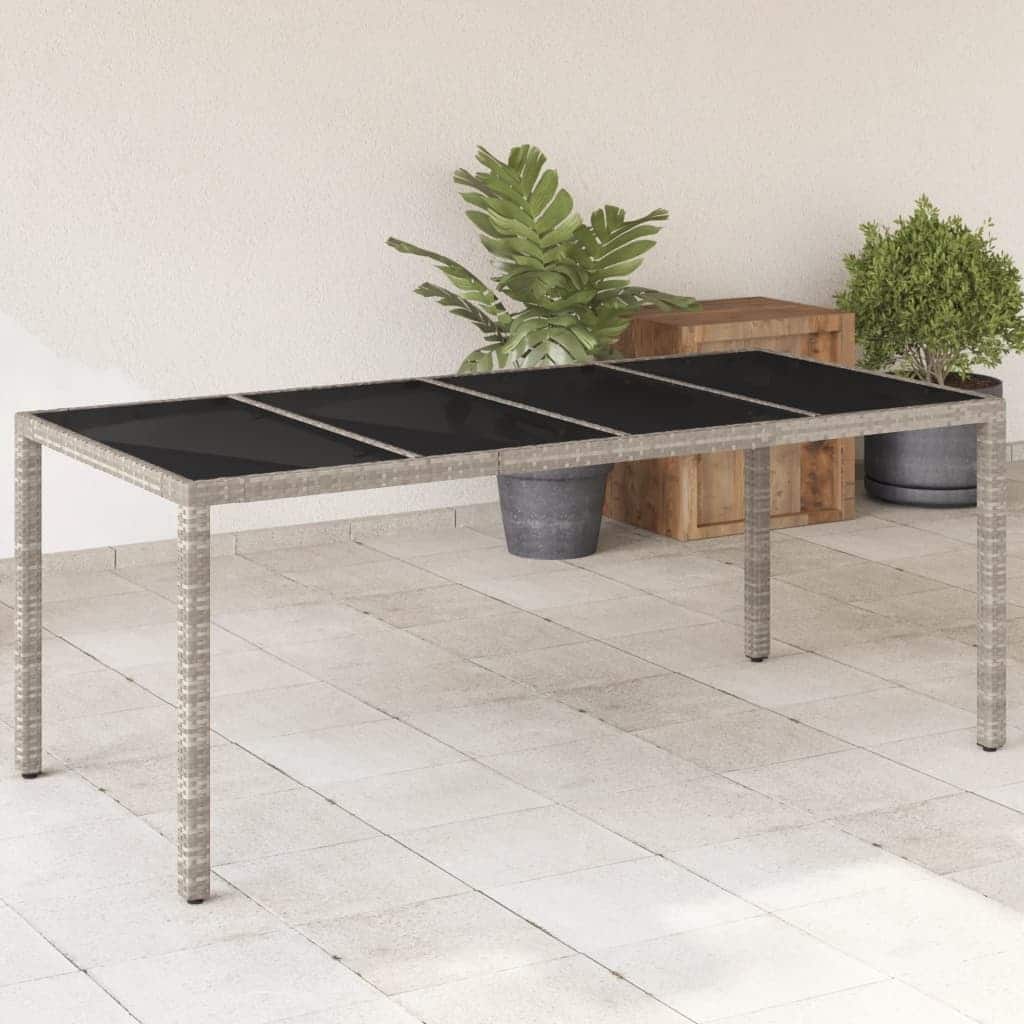 vidaXL Patio Table Poly Rattan Garden Outdoor Table Furniture Multi Colors - 35.4 x 74.8 x 29.5