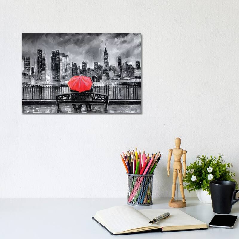 iCanvas "NY In Love In Red" by P.D. Moreno Canvas Print - 8x12x0.75