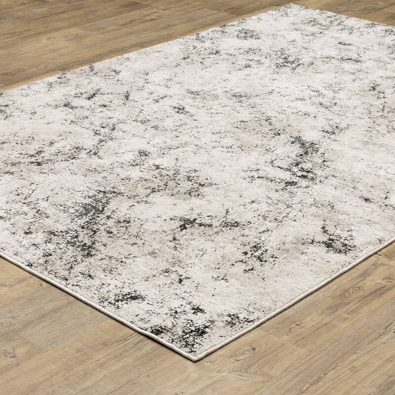 Style Haven Nelson Distressed Abstract Ivory/ Grey Indoor Area Rug
