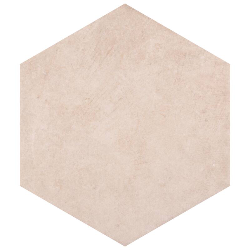 Merola Tile Heritage Hex Rose 7" x 8" Porcelain Floor and Wall Tile