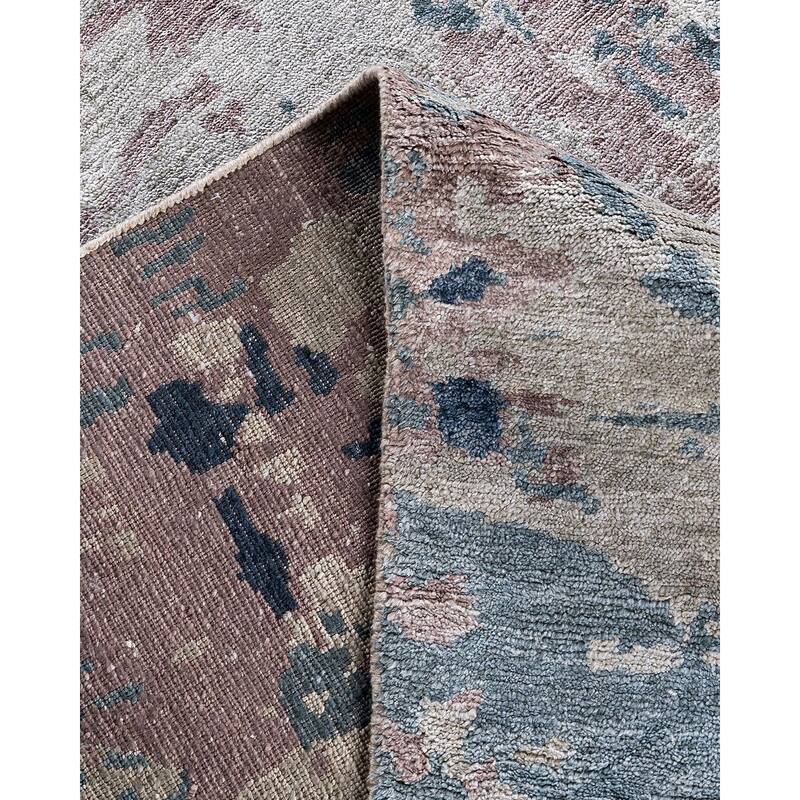 Ikat One-of-a-Kind Hand-Knotted Area Rug, Light Gray - 8' 1" x 10' 2"