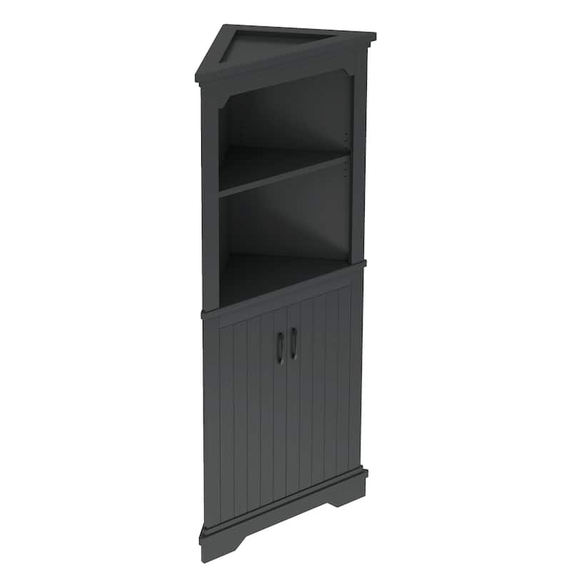 Tall Corner Cabinet with Doors for Living room, Bathroom, Dining Room or Kitchen