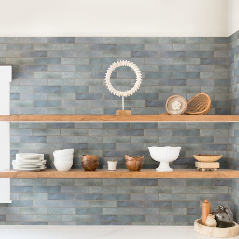 Merola Tile Heritage Indigo 2-3/8" x 9-5/8" Porcelain Floor and Wall Tile - Sample swatch