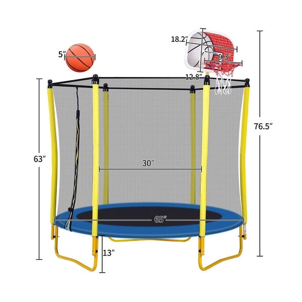 Trampolines 5.5FT Round Trampoline with Enclosure