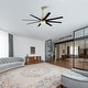 preview thumbnail 44 of 44, 65 Inch Black/White/Gold LED Ceiling Fan with Light Remote(8-Blade)
