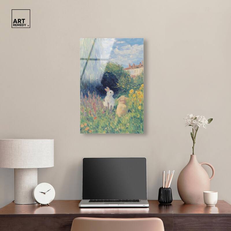 Quiet Gardeners Acrylic by Art Remedy, Ready to Hang