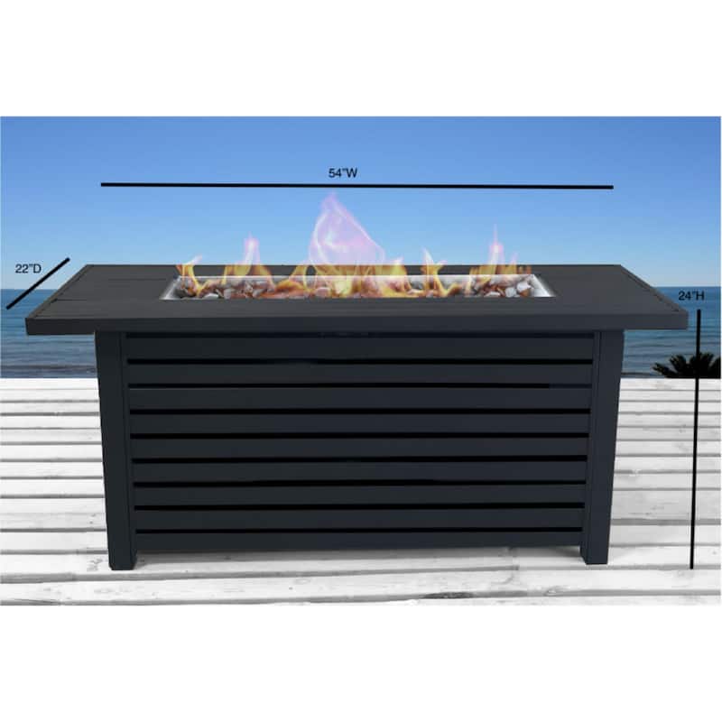 Steel Propane Gas Fire Pit Table For Outdoors