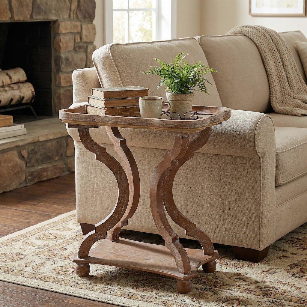 Ouray French Country Accent Table with Rectangular Top by Christopher Knight Home