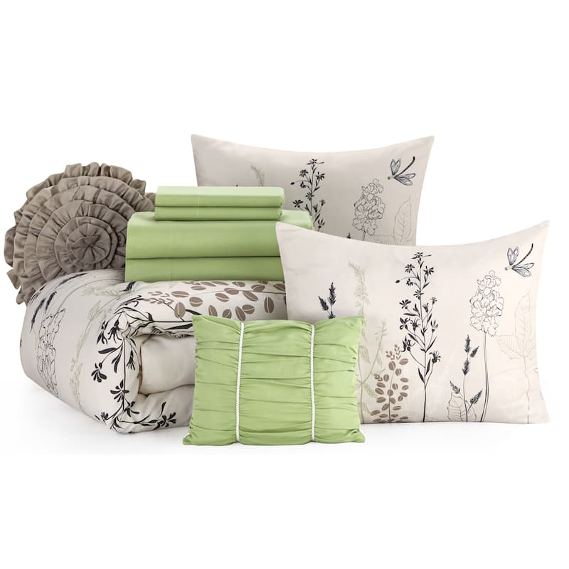 Nanshing Senna 10-piece Botanical Comforter Set