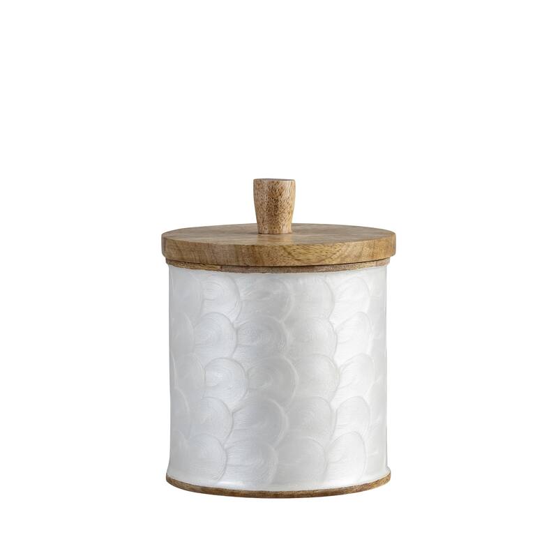 Mango Wood Canister Set of 2 Nested Pack