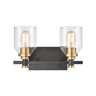 Cambria 13-inch Wide 2-Light Vanity Light in Matte Black