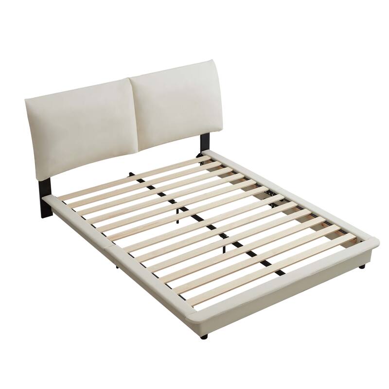 Floating Bed Frame Low Profile Bed Upholstered Platform Bed