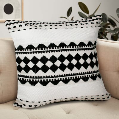 Sevita Modern Mosaic Geometric Stripe Throw Pillow