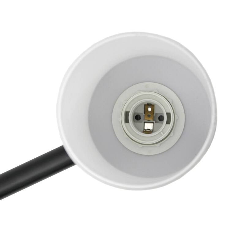 3-Light Vanity Light Fixture - Metal & Glass Shade Wall Sconce - Bathroom, Hallway, Entryway Lighting - Black Finish - 7.5