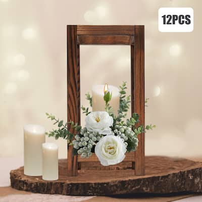 Farmhouse Wooden Lantern Hanging Candle Holders Wedding Decor