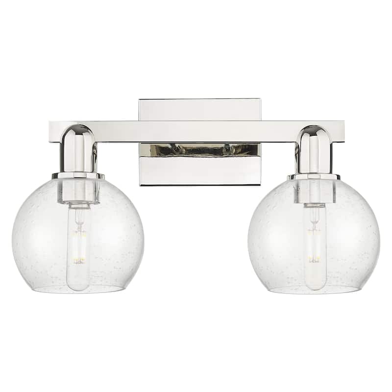 Innovations Lighting Endless Possibilities Arcadia - Athens - 2 Light 17" Bath Vanity Light - Polished Nickel/Seedy