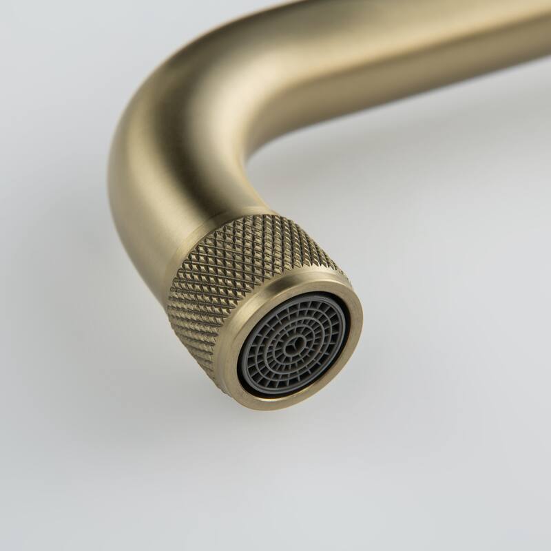 4 Hole Industrial Bridge Kitchen Faucet with Side Sprayer Commercial Stainless Steel Kitchen Sink Faucet 360 Degree Swivel