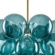 preview thumbnail 39 of 63, Glam Single-light Dining Room Glass Globe Bubble Chandelier - 17.7 in