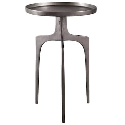 25" Charcoal Gray Contemporary Solid Accent Table