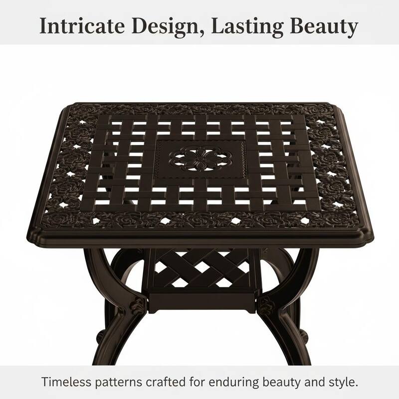 Stylish Aluminum Square Coffee Table for Outdoor Living Room