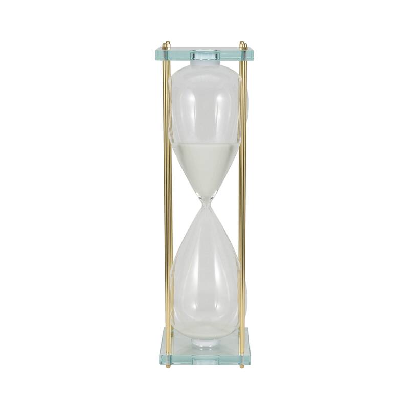 Sagebrook Home Glass Reynolds Hourglass, Elegant Decorative Objects
