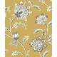 preview thumbnail 1 of 4, Fine Decor Juliette Mustard Jacobean Wallpaper
