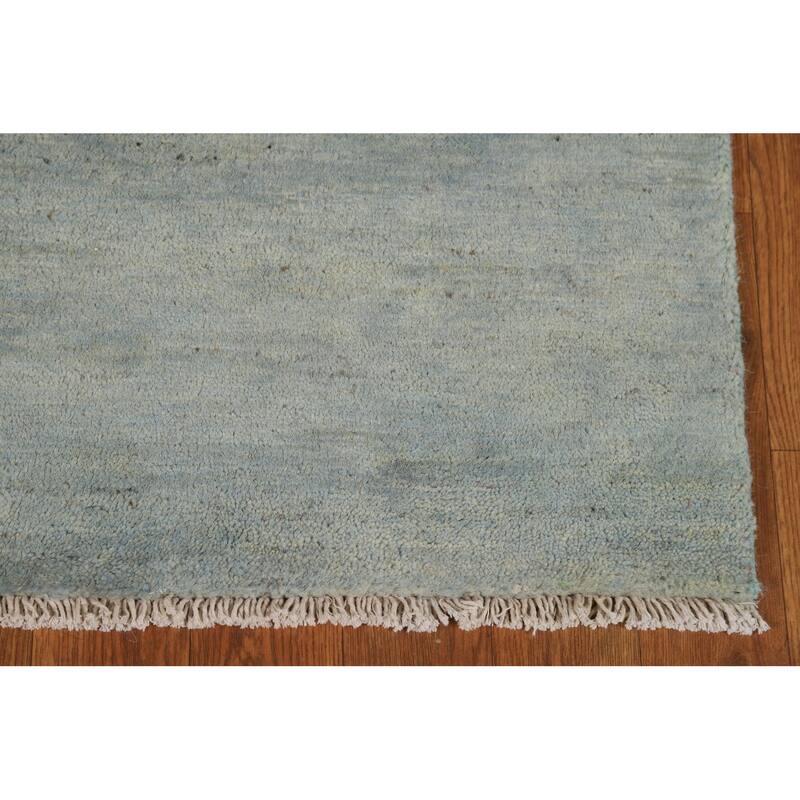 Hand Knotted Oriental 100% Wool Carpet Modern Modern Navy Blue & Blues Gabbeh Area Rug - 4' 1'' X 2' 8''