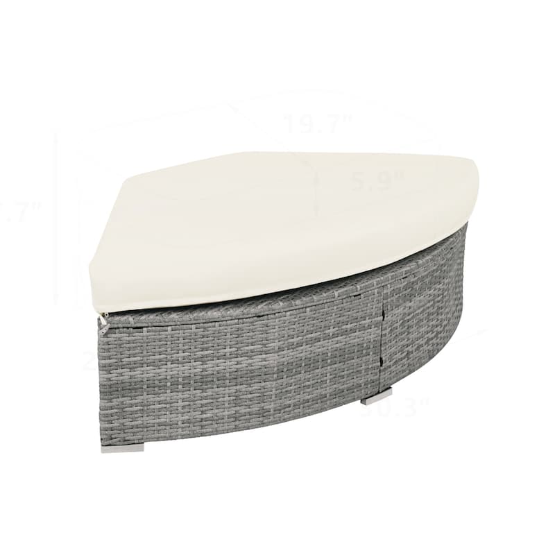 Outdoor Furniture Daybed Rattan Sectional Furniture Set