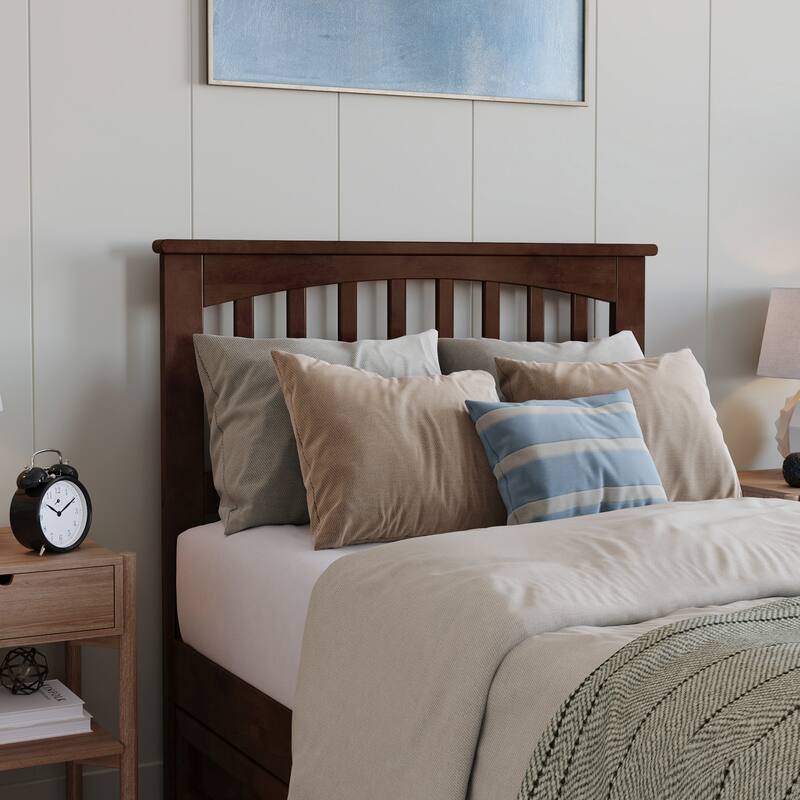 Everett Platform Bed with Panel Footboard and Twin XL Trundle