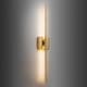preview thumbnail 13 of 119, 1-Light Black/ Gold/ Nickel Modern Long Linear Strip Wall Sconce Dimmable LED Bathroom Vanity Light