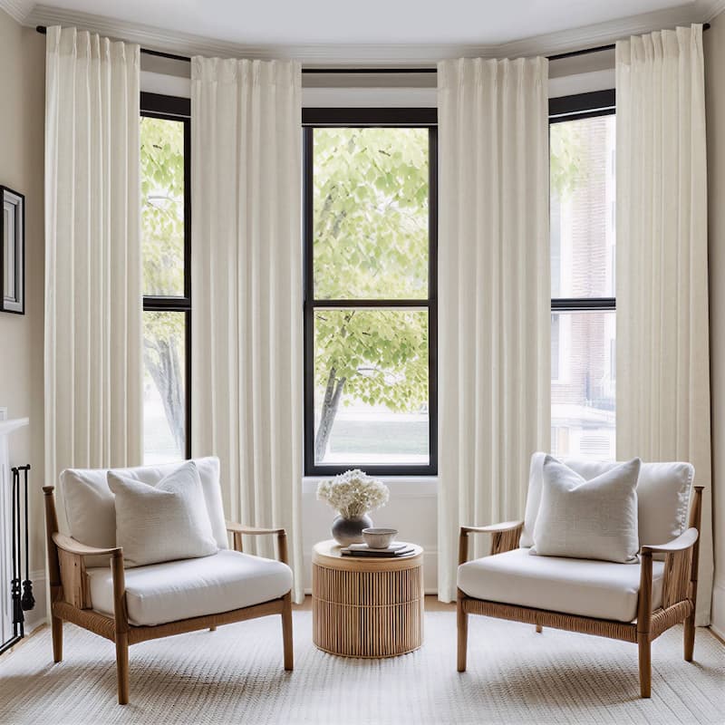 Madison Park Emery 300gsm poly linen with 7 pinch pleat per pc