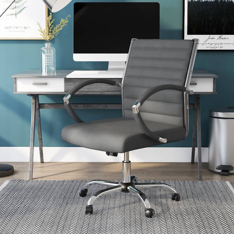 Corrigan Modern Tufted Deep Seat Faux Leather Office Chair by Furniture of America