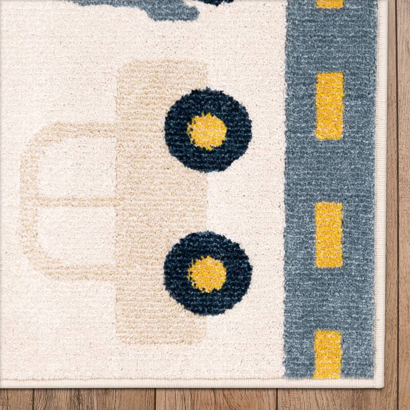 Orian Rugs Playroom Traffic White Stain Resistant Kids Area Rug