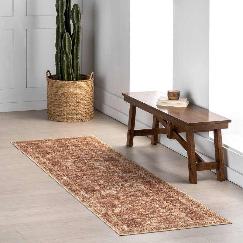 Nuloom Smart Plus with SplashGuard Area Rug - 2' 6" x 8' - Brick - Runner