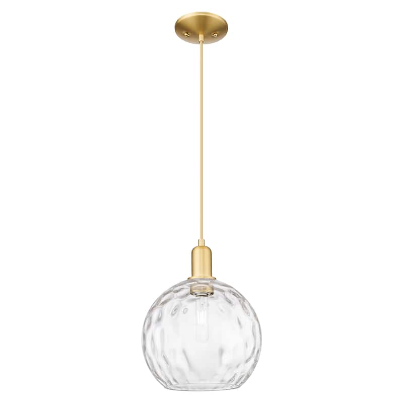 Innovations Lighting Endless Possibilities Arcadia - Athens Water Glass - 1 Light 10" Cord Hung Mini Pendant - Satin Gold