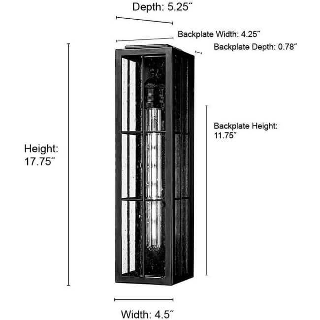 Millennium Lighting 10801 Jaxson 18" Tall Outdoor Wall Sconce with