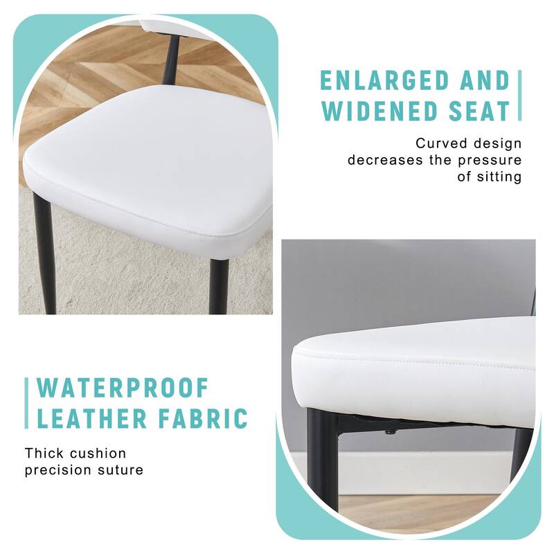 Minimalist Ergonomic Dining Chair, With A Curved Backrest For Comfortable Design,Set of 4